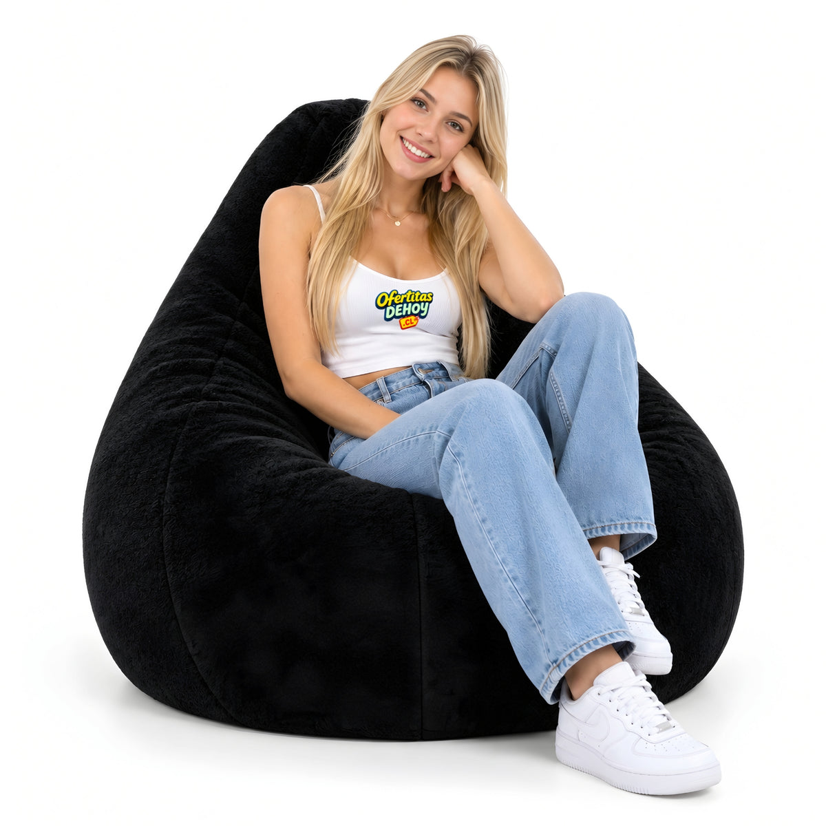 PUFF PERA XL FELPA (granulado)