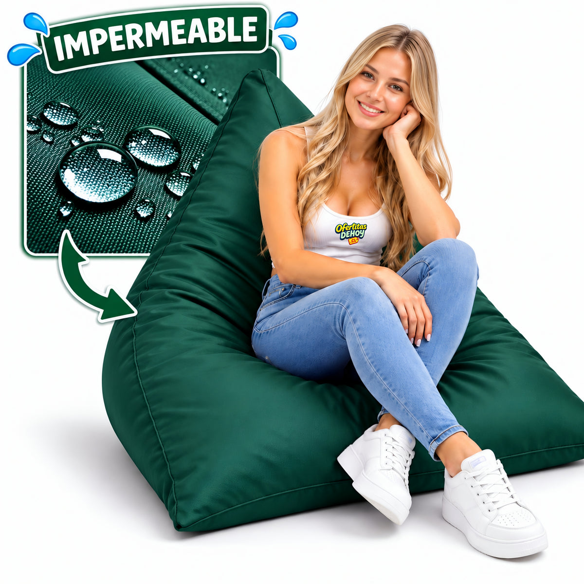 PUFF PIRÁMIDE XL (perla)