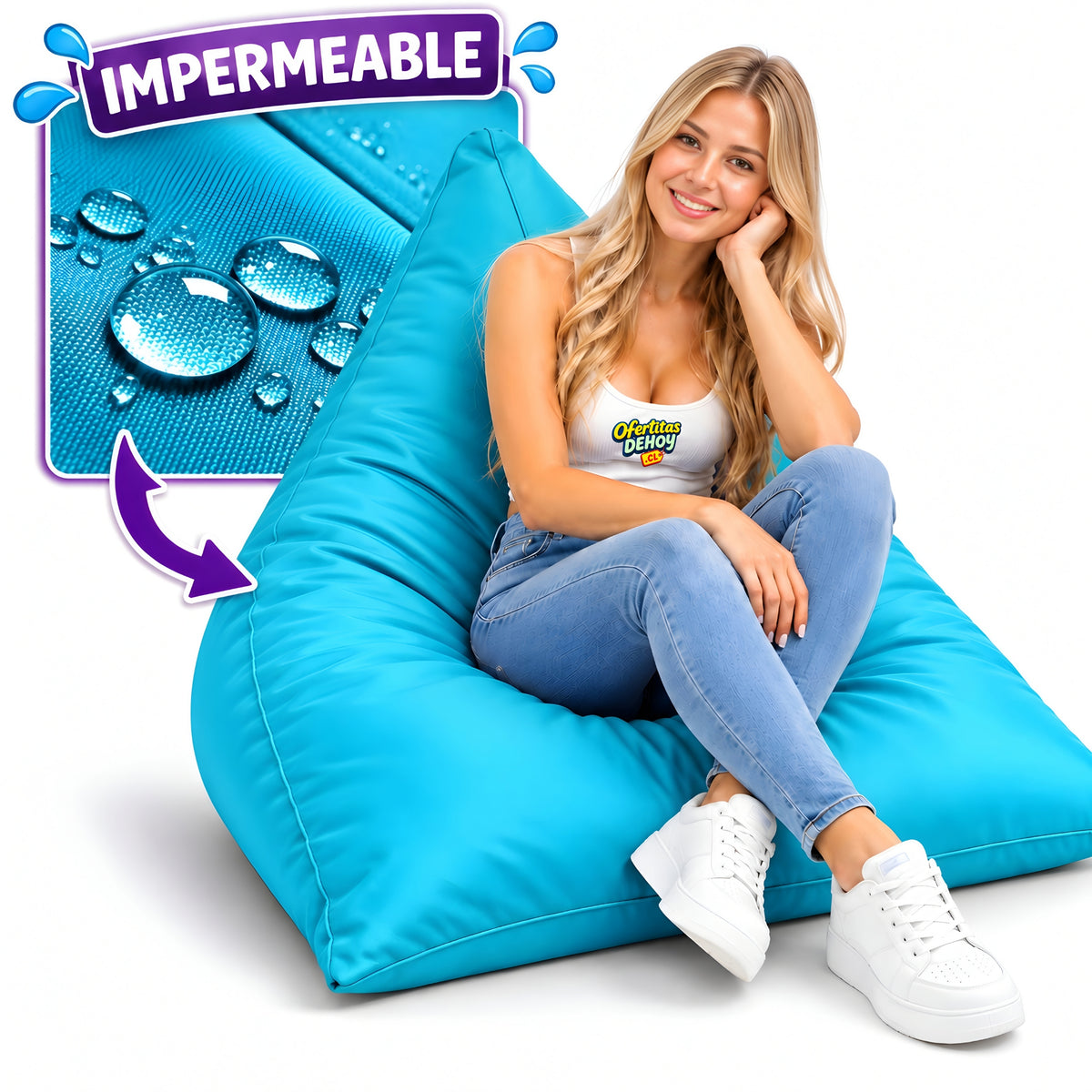 PUFF PIRÁMIDE XL (perla)