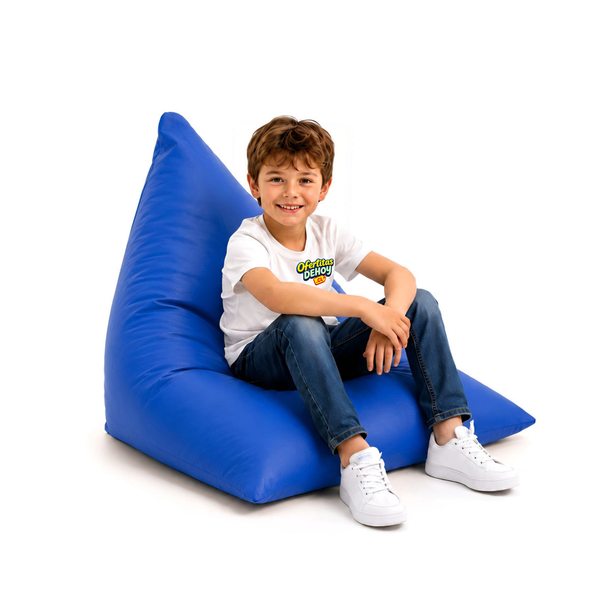 PUFF PIRÁMIDE KIDS CUERO (PERLA)