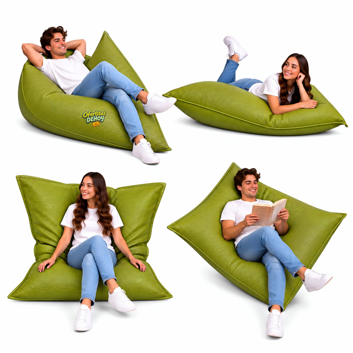 PUFF MULTIFORMA ECOCUERO (granulado)