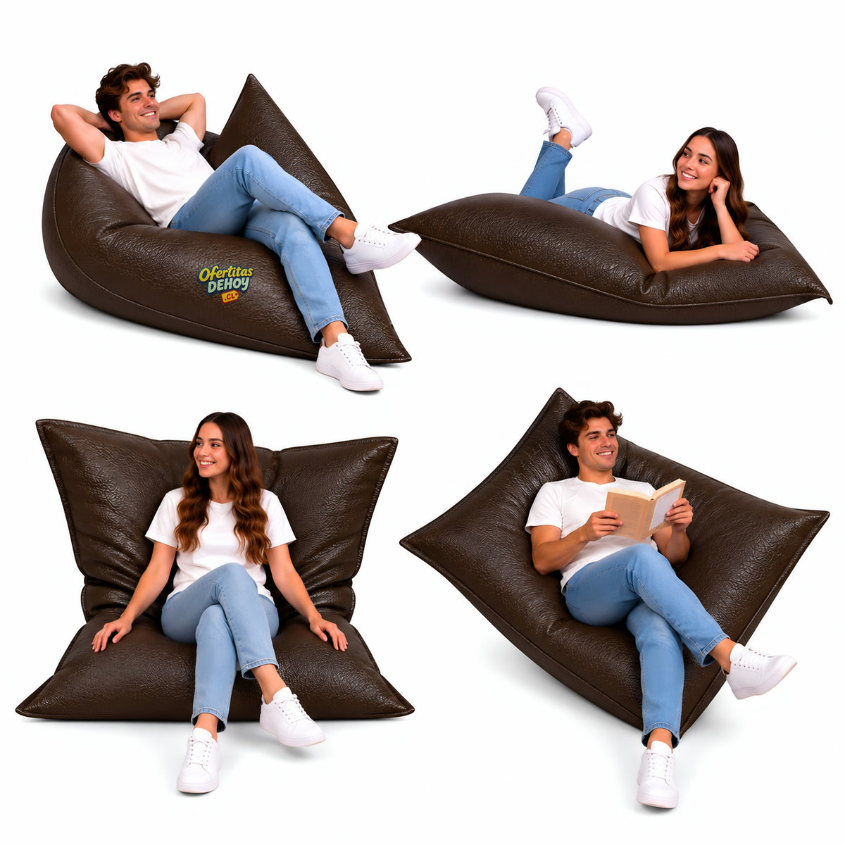 PUFF MULTIFORMA ECOCUERO (granulado)