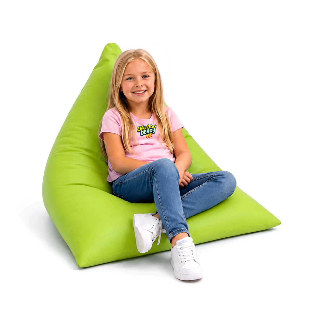 PUFF PIRÁMIDE KIDS CUERO (PERLA)