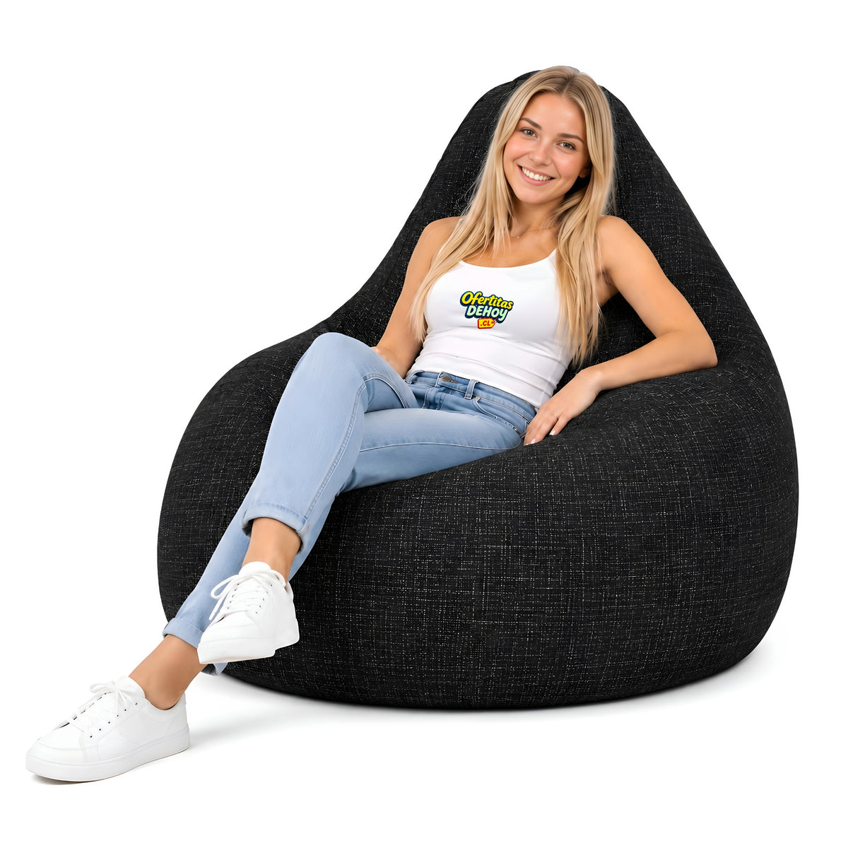 PUFF PERA XL LINO (granulado)