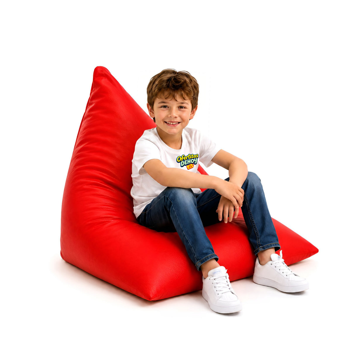 PUFF PIRÁMIDE KIDS CUERO (PERLA)