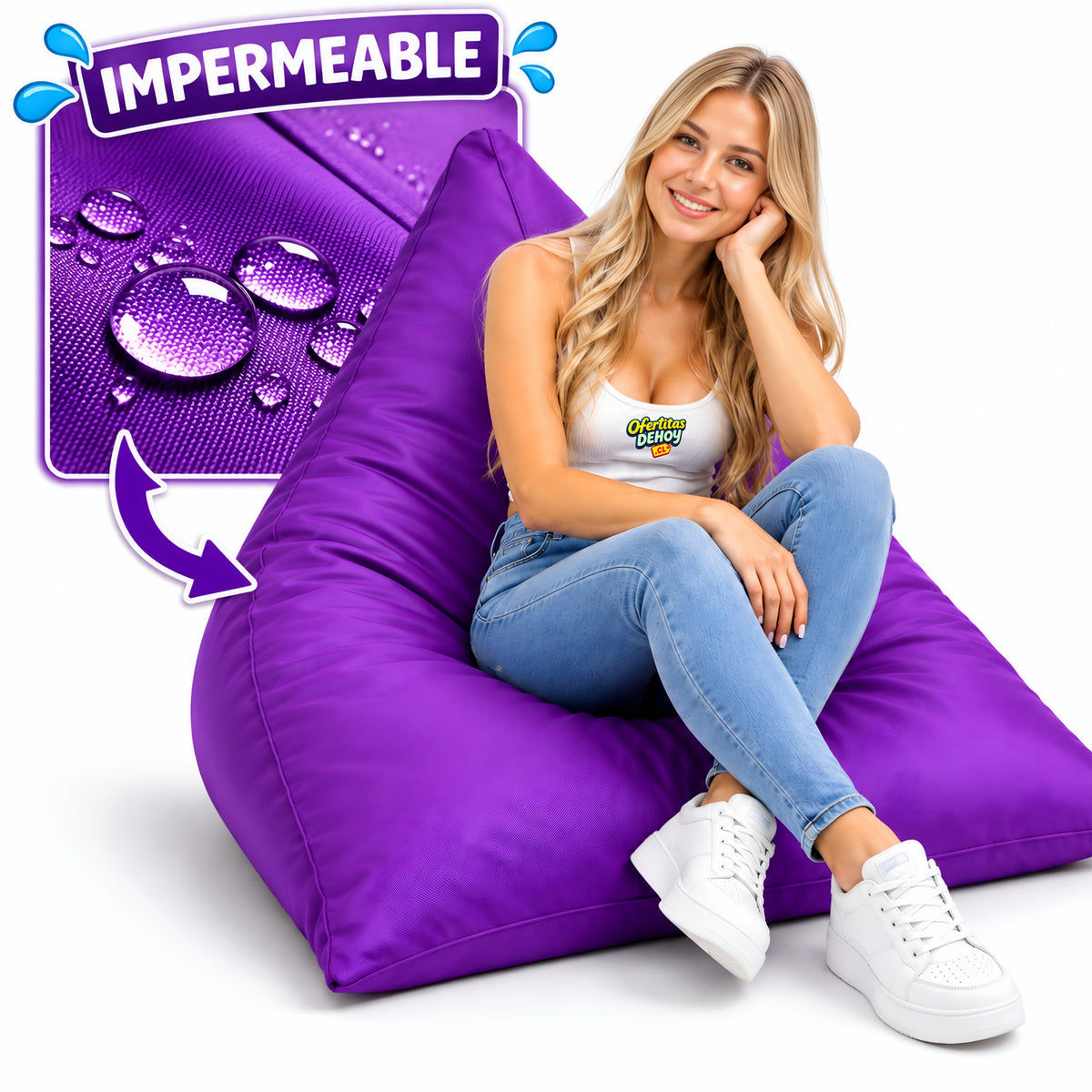 PUFF PIRÁMIDE XL (perla)