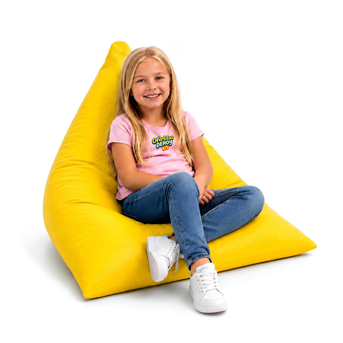 PUFF PIRÁMIDE KIDS CUERO (PERLA)