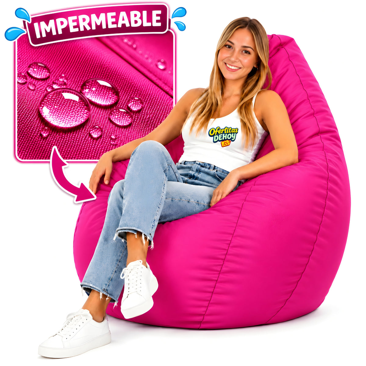 PUFF PERA XL IMPERMEABLE (granulado)