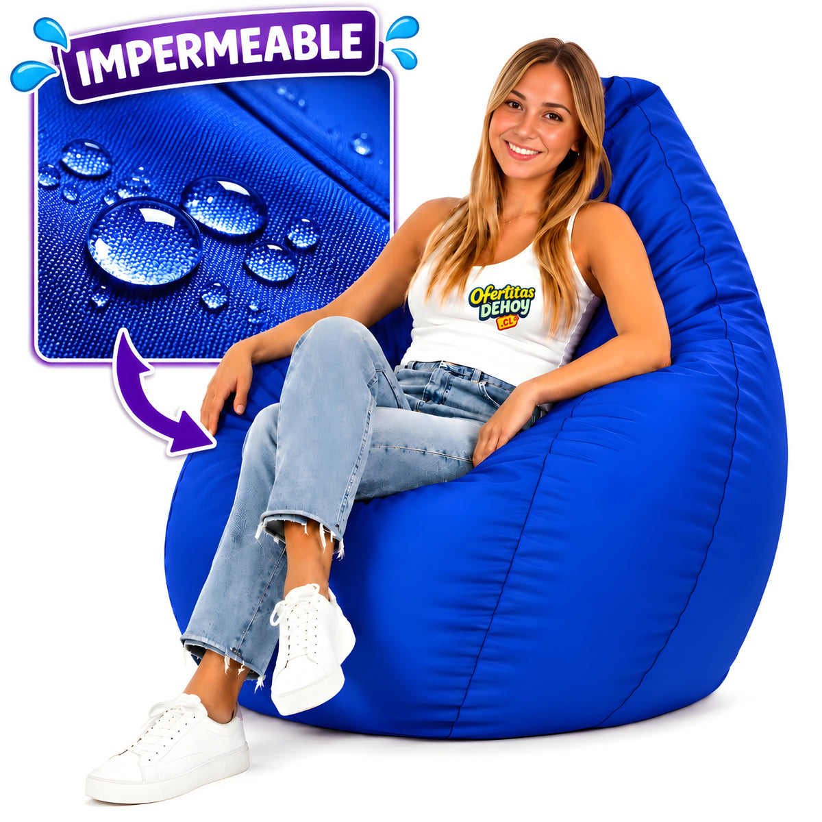 PUFF PERA XL IMPERMEABLE (granulado)
