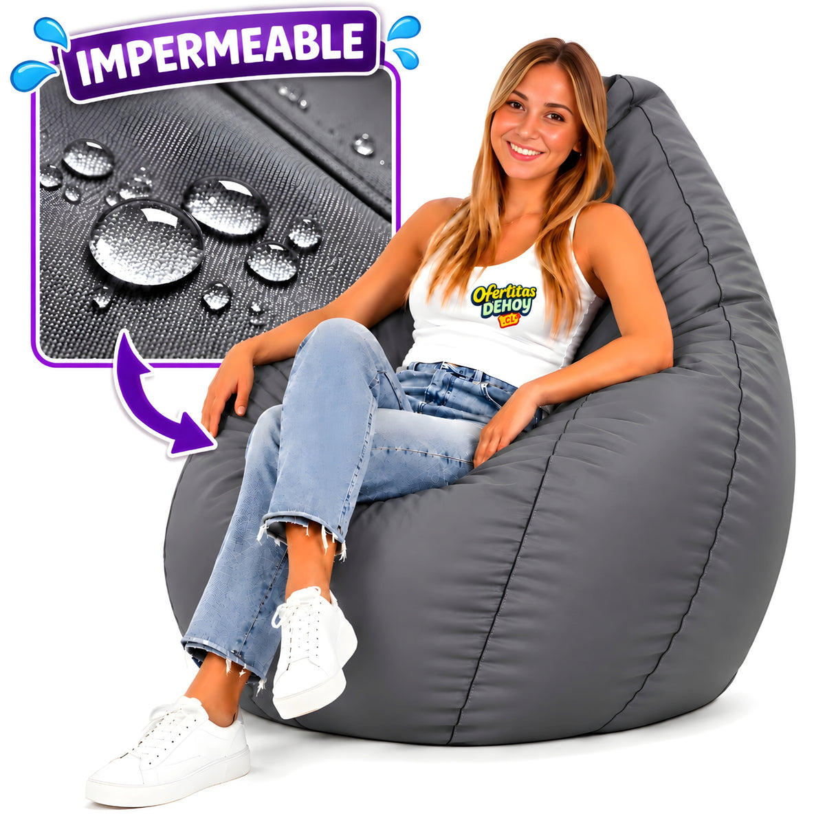 PUFF PERA XL IMPERMEABLE (granulado)