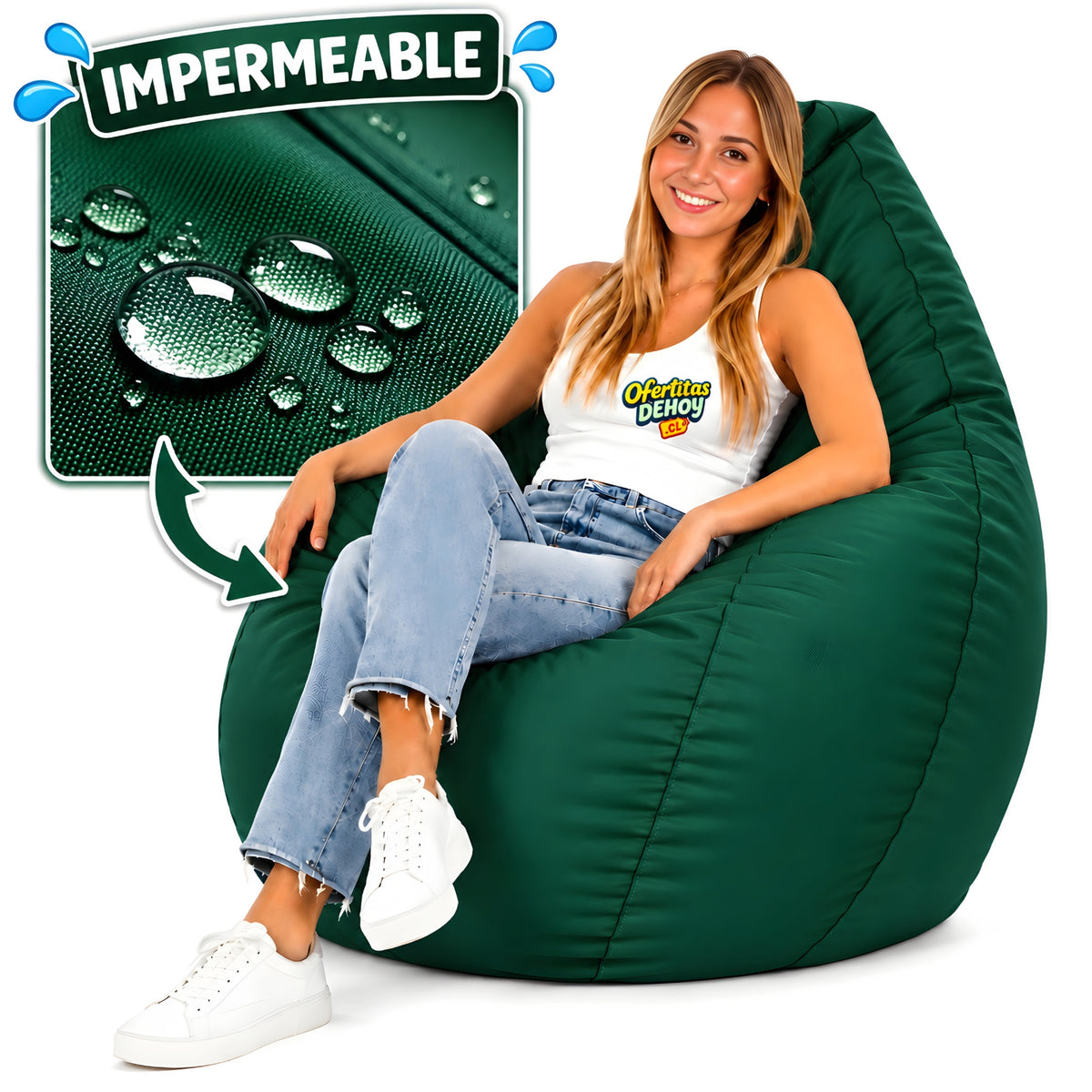 PUFF PERA XL IMPERMEABLE (granulado)