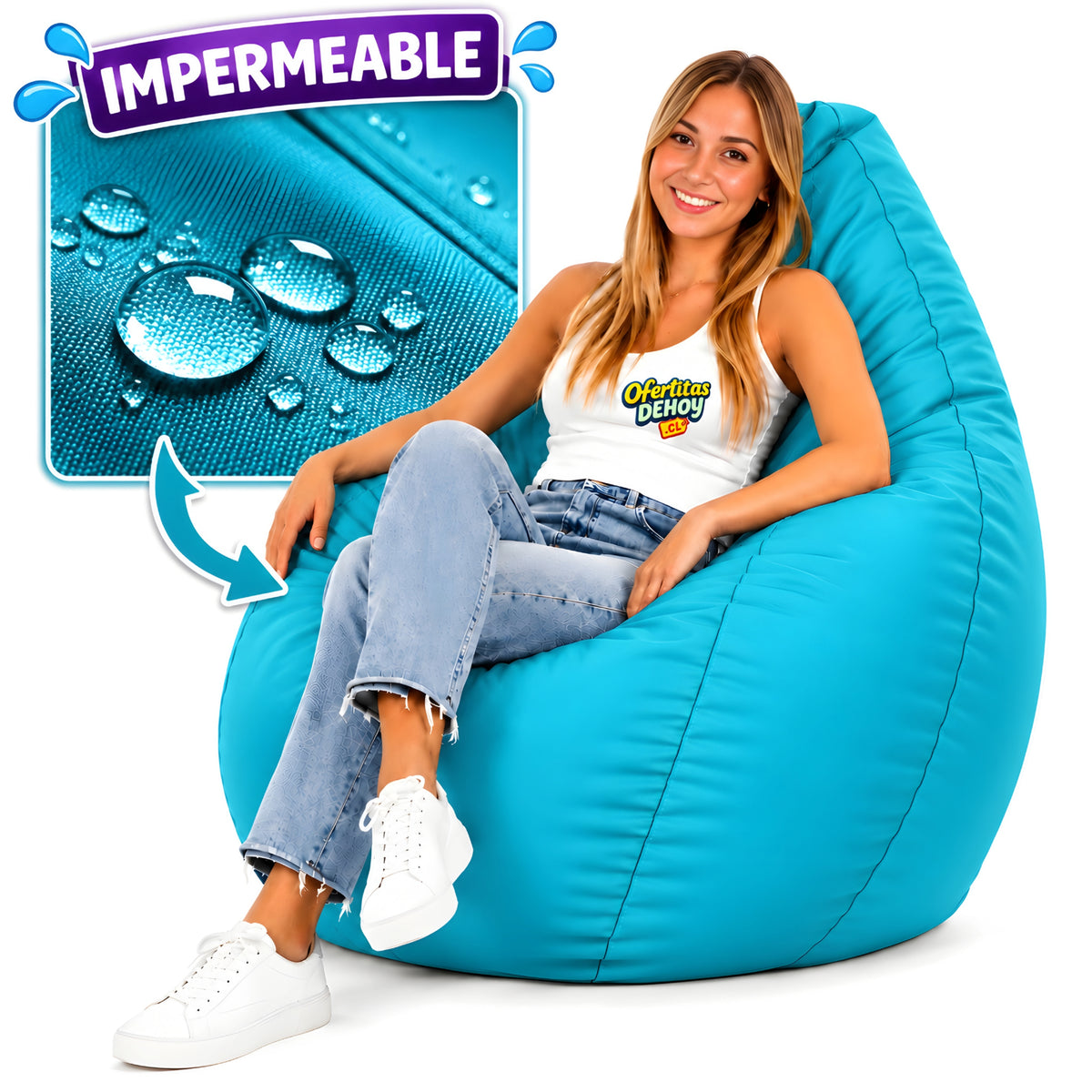 PUFF PERA XL IMPERMEABLE (granulado)