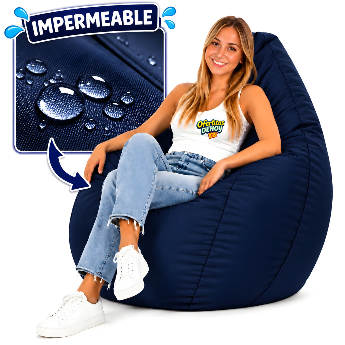 PUFF PERA XL IMPERMEABLE (granulado)