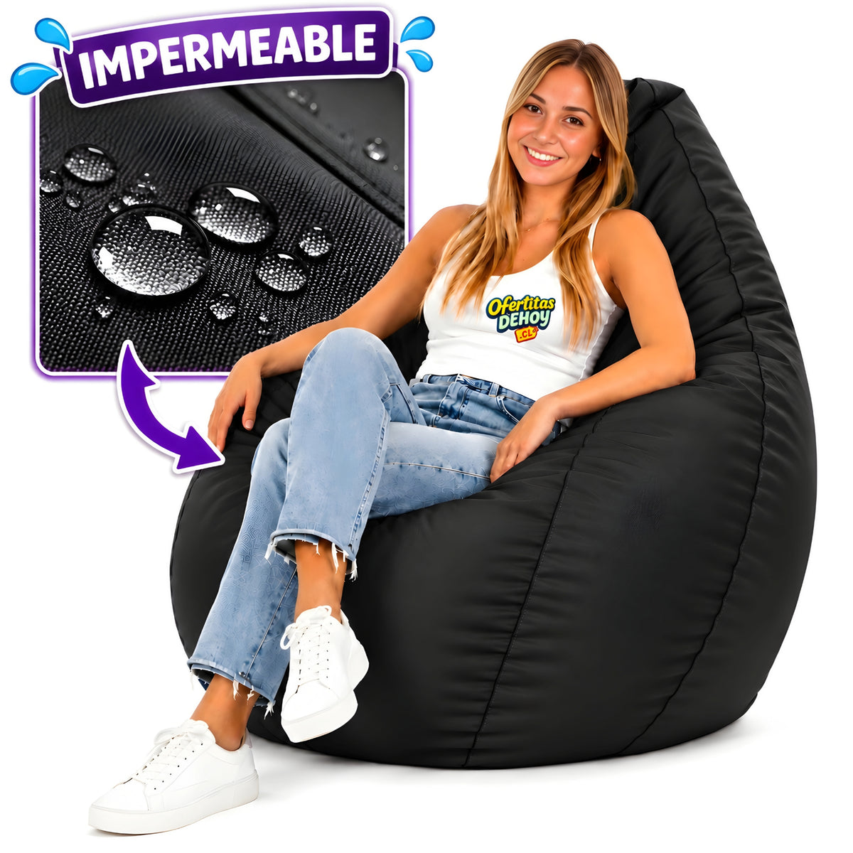 PUFF PERA XL IMPERMEABLE (granulado)