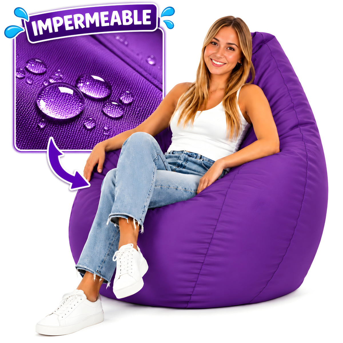 PUFF PERA XL IMPERMEABLE (granulado)